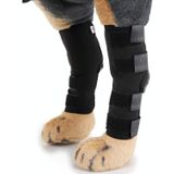 Pet Knee Pads Dog Leg Guards Pet Protective Gear Surgery Injury Sheath  Size: L(HJ01 Classic Black)