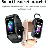 X4 1.14 inch HD Screen Bluetooth Earphone Smart Bracelet  Support Sleep Monitoring / Body Temperature Monitoring / Heart Rate Monitoring(Rose Gold)