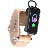 X4 1.14 inch HD Screen Bluetooth Earphone Smart Bracelet  Support Sleep Monitoring / Body Temperature Monitoring / Heart Rate Monitoring(Rose Gold)