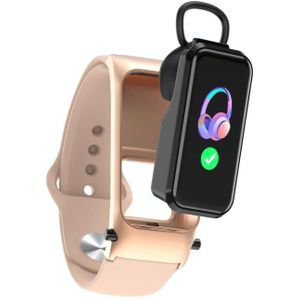 X4 1.14 inch HD Screen Bluetooth Earphone Smart Bracelet  Support Sleep Monitoring / Body Temperature Monitoring / Heart Rate Monitoring(Rose Gold)