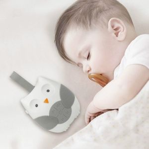 Baby bed opknoping Bell geluid rustgevende slaap zachte uil muziekdoos Toy (wit)