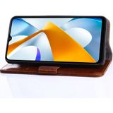 Voor OPPO A57 4G 2022 geometrische stiksels horizontale flip lederen telefoonhoes