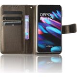 Voor OPPO Find N2 lederen telefoonhoes met diamanttextuur