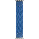 Nylon + Leather Braided Watchband For Apple Watch Series 6 & SE & 5 & 4 40mm / 3 & 2 & 1 38mm  Size:S(Blue)