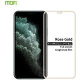 For iPhone 11 Pro Max  MOFI 9H 2.5D Full Screen Tempered Glass Film(Rose Gold)