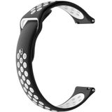 For Huami Amazfit Youth Edition Two-tone Nike Silicone Watch Strap(Black White)