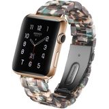 Eenvoudige mode hars horlogebandje voor Apple Watch serie & 40mm & serie 3 & 2 & 1 38mm (Blauwe bloem)