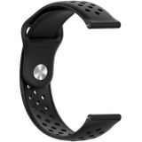 For Samsung Galaxy S3 / Galaxy Watch 46mm Vent Hole Silicone Watch Strap(Black)