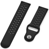 For Samsung Galaxy S3 / Galaxy Watch 46mm Vent Hole Silicone Watch Strap(Black)