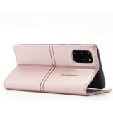 Voor Samsung Galaxy S20 FE DROOM Magnetische Zuigbedrijf Horizontale Flip PU Lederen Case met Houder & Card Slot & Portemonnee (ROSE GOUD)