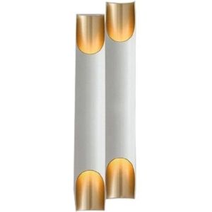 warm light Modern Wall Lamp LED Aluminum Alloy Pipe Lighting  Style:Double-tube White