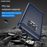 Voor Nokia XR20 Geborsteld Textuur Carbon Fiber TPU Telefoon Case (Blauw)