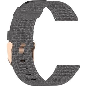 For Galaxy Watch 46mm Nylon Canvas Strap(Dark Gray)