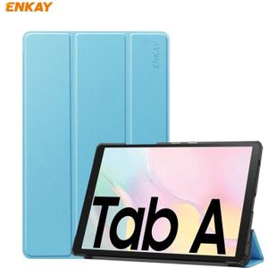 ENKAY ENK-8009 For Samsung Galaxy Tab A7 10.4 2020 T500 / T505 PU Leather + Plastic Smart Case with Three-folding Holder(Light Blue)