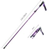 TANERDD TR-D0001 Trekking Poles Aluminum Alloy Folding Outdoor Handrails Trekking Walking Sticks(Long Model (Purple))