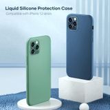 For iPhone 12 / 12 Pro ROCK Liquid Silicone Shockproof Protective Case(Blue)