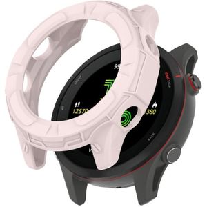 For Garmin Forerunner 255 Armor Hollow TPU Watch Case(Light Pink)