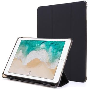 Voor iPad Air 2 Airbag Horizontale Flip Lederen Behuizing met drievoudige houder & penhouder(zwart)