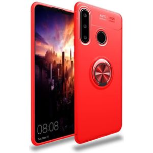 Metal Ring Holder 360 Degree Rotating TPU Case for Huawei  P30 Lite(Red+Red)