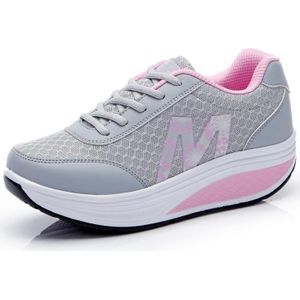 Dames sneakers dikke bodem platform schoenen mesh ademende rocker schoenen  maat: 35