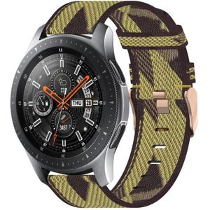 Voor Samsung Galaxy Watch 46 mm 22 mm nylon geweven horlogeband