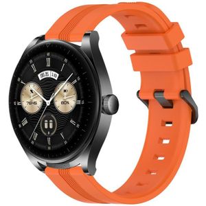 Voor Huawei Watch Buds 22 mm concave gestreepte siliconen horlogeband