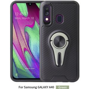 Non-slip Y-shaped TPU Mobile Phone Case with Rotating Car Bracket for Galaxy A40(Green)