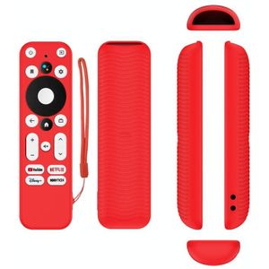 Voor ONN Android TV 4K UHD Streaming Device Y55 Anti-Fall Siliconen Afstandsbediening Cover (Rood)