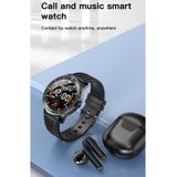 MX12 1.3 inch IPS Color Screen IP68 Waterproof Smart Watch  Support Bluetooth Call / Sleep Monitoring / Heart Rate Monitoring  Style:Silicone Strap(Black)