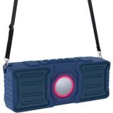 New Rixing NR-9013 Bluetooth 5.0 Portable Outdoor Wireless Bluetooth Speaker with Shoulder Strap(Blue)