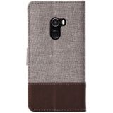 For Xiaomi Mi Mix 2 MUMXA MX102 Horizontal Flip Canvas Stitching Leather Case with Holder & Card Slots & Wallet(Brown)