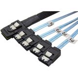 Mini SAS 36Pin SFF 8087 To 4 X 7P SATA Server  Cable Length: 50cm