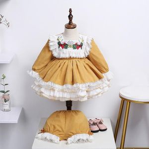 Sweet And Cute Two-piece Princess Dress (Color:Yellow Size:80)