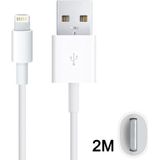 2m USB Sync Data & Charging Cable  For iPhone 6 & 6 Plus  iPhone 5 & 5S & 5C  iPad Air  iPad mini  mini 2 Retina  Compatible with up to iOS 11.2(White)
