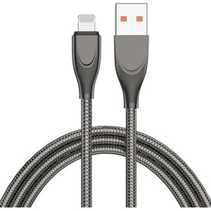 ADC-009 USB tot 8 Pin Zinklegering Slang Snel oplaadgegevenskabel  kabellengte: 1m (pistool metaal)