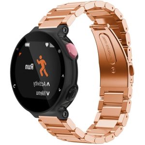 Universal Smart Watch Three Steel Strips Wrist Strap Watchband for Garmin Forerunner 220 / 230 / 235 / 630 / 620 / 735 (Rose Gold)