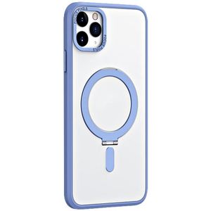 Voor iPhone 11 Pro Max Skin Feel MagSafe schokbestendig telefoonhoesje met houder