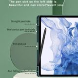 Voor Samsung Galaxy Tab A7 Lite Acryl 360 Graden Rotatie Houder Tablet Lederen Case (Zwart)