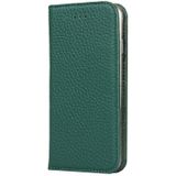 Litchi Texture Horizontal Flip Top Layer Cowhide Leather Case with Holder & Card Slots & Wallet & Strap & Wire Winder For iPhone 7 / 8 / SE 2020(Green)