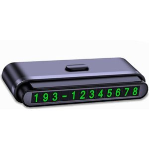 2 PCS One-Click Automatic Hiding Temporary Parking Signs For Cars(Black - Green Numbers)