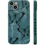 Voor iPhone 11 zijpatroon Magic TPU-telefoonhoes (groene vlinders)