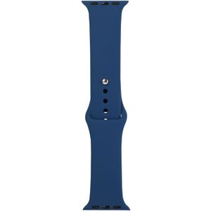 For Apple Watch Series 5 & 4 40mm / 3 & 2 & 1 38mm Silicone Watch Replacement Strap  Short Section (female)(Sea Blue)