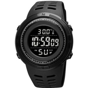 SKMEI 1681 Multifunctional LED Digital Display Luminous Electronic Watch  Support Body / Ambient Temperature Measurement(Black)
