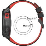 Voor Garmin Fenix 5x Plus 26mm Silicone Mixing Color Watch Strap (Black + Red)