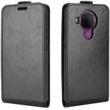 For Nokia 5.4 R64 Texture Single Vertical Flip Leather Protective Case with Card Slots & Photo Frame(Black)