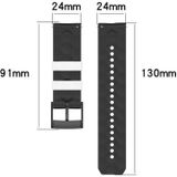 For Suunto 9 Baro 24mm Mixed-Color Silicone Watch Band(Black+Red)