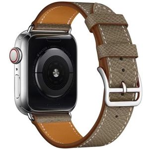 Cross-textuur ademende horlogeband voor Apple Watch Ultra 49 mm / serie 8 & 7 45 mm / SE 2 & 6 & SE & 5 & 4 44 mm / 3 & 2 & 1 42 mm (grijs groen)