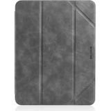 For iPad 10.2 inch DG.MING See Series Horizontal Flip Leather Case with Holder & Pen Holder(Grey)