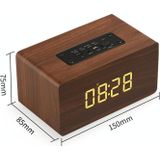 W5C Subwoofer Wooden Clock Bluetooth Speaker  Support TF Card & 3.5mm AUX(Brown Wood)