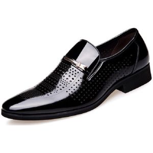 Mannen Holle ademende schoenen comfortabele business dress schoenen  maat:38 (Zwart)